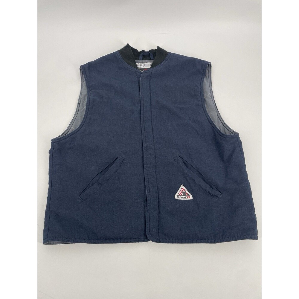 Bulwark FR Flame Resistant Insulated Work Vest Navy Blue Men’s XL Arc Rated